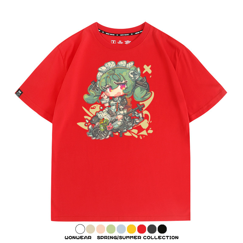 絕區零遊戲安比妮可可琳卡通Q版同款短袖夏季純棉T恤衫二次元COS