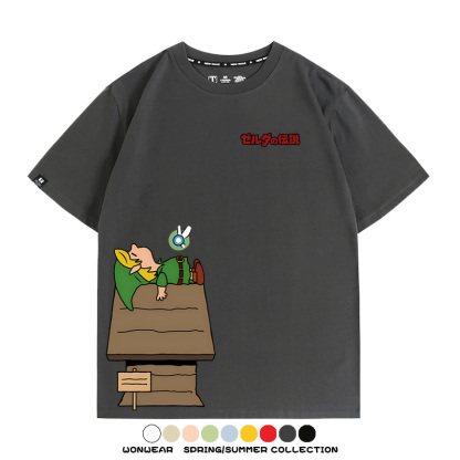 薩爾達史努比聯動 親子情侶裝寬鬆短袖T