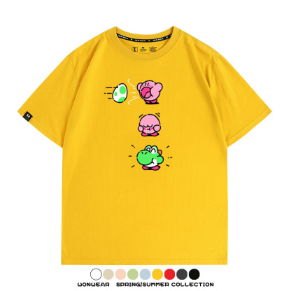 星之卡比遊戲 親子情侶裝寬鬆短袖T