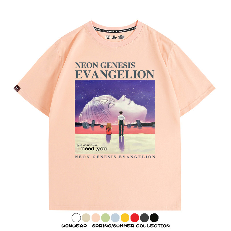 新世紀福音戰士EVAT恤潮牌二次元COS周邊短袖夏季男純棉寬鬆休閒