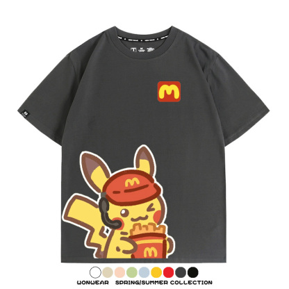寶可夢聯動麥當勞 親子情侶裝寬鬆短袖T