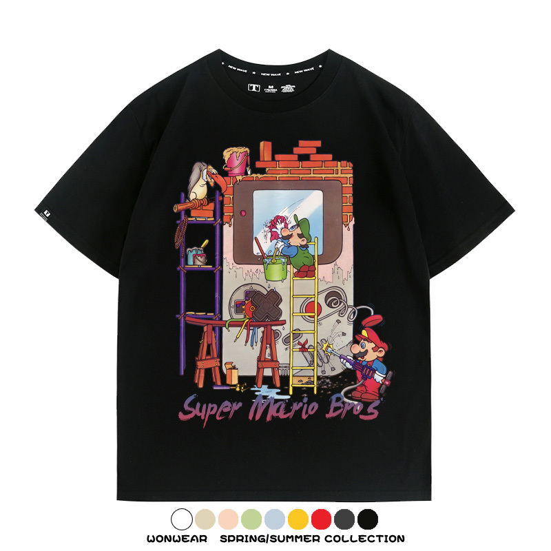 任天堂超級瑪利歐 親子情侶裝寬鬆短袖T