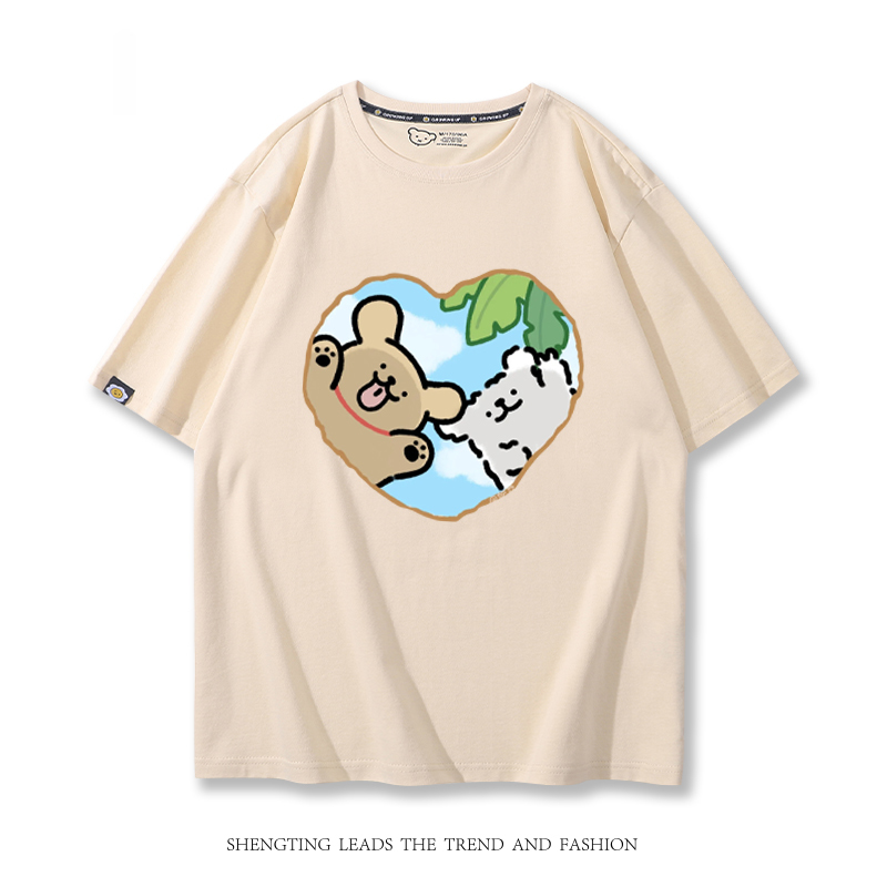 線條小狗 2024親子情侶男女同款 T恤