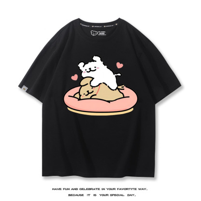 線條小狗 2024親子情侶男女同款 T恤