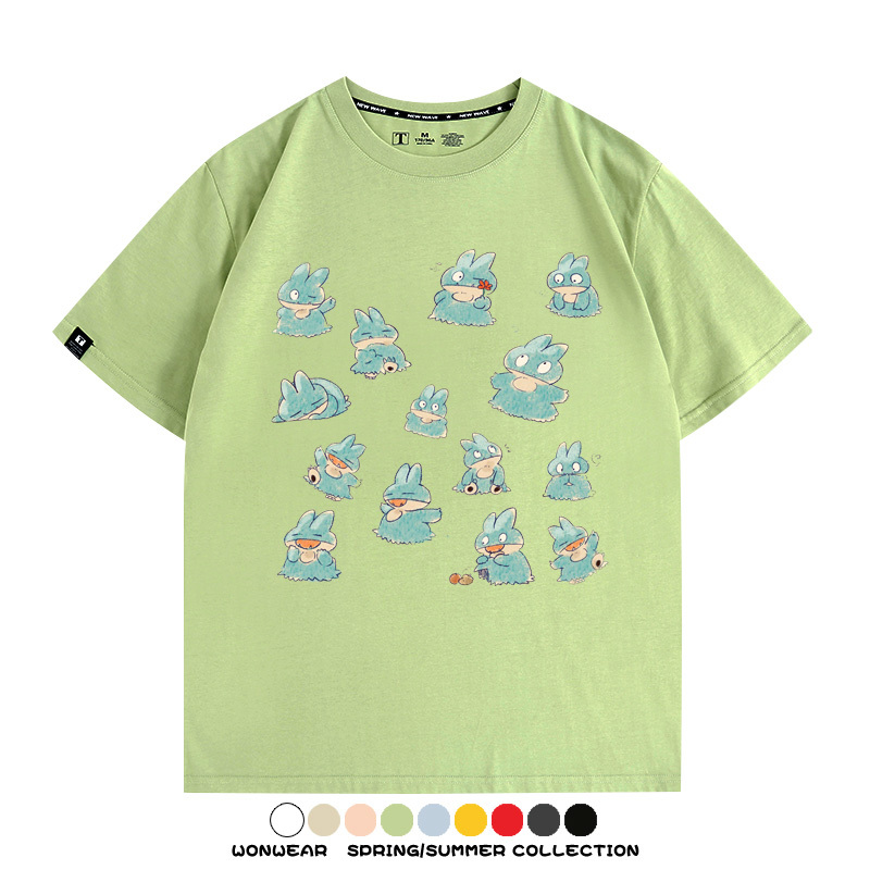 精靈寶可夢小卡比獸任天堂遊戲周邊情侶短袖T恤純棉上衣寬鬆百搭