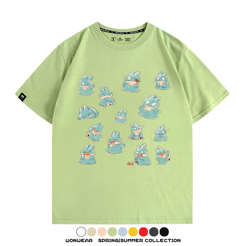 精靈寶可夢小卡比獸任天堂遊戲周邊情侶短袖T恤純棉上衣寬鬆百搭