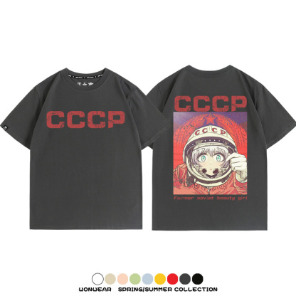 Cccp前蘇聯社會主義美少女周邊短袖T恤