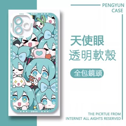 蘋果 系列初音未來天使眼透明防摔軟殼