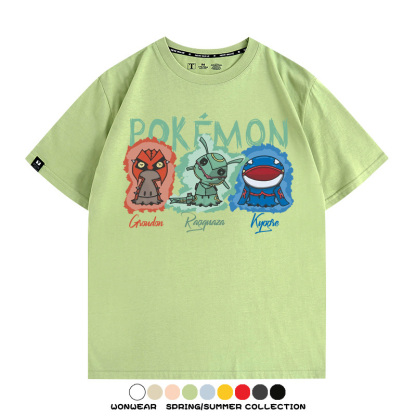 精靈寶可夢Q版 親子情侶裝寬鬆短袖T