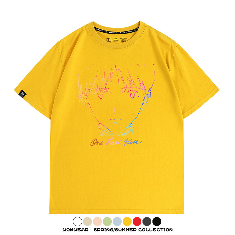 EVA新世紀福音戰士One Last Kiss專輯周邊短袖夏季純棉短袖T-shirt