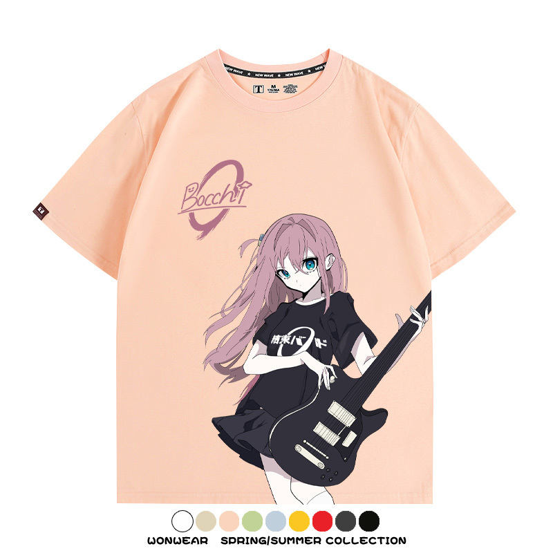 孤獨搖滾動漫周邊二次元 親子情侶裝寬鬆短袖T