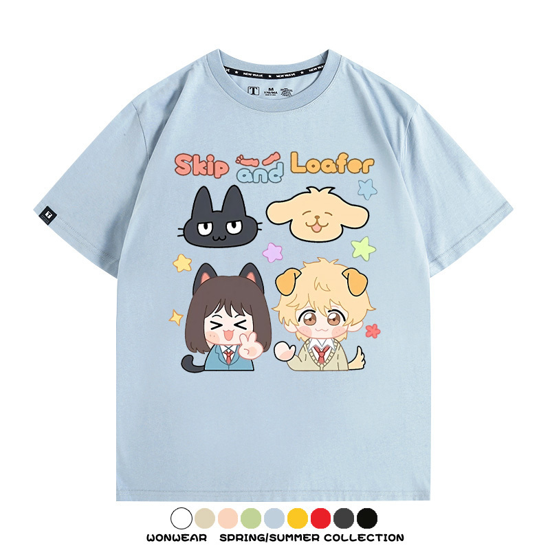 躍動青春卡通周邊 親子情侶裝寬鬆短袖T