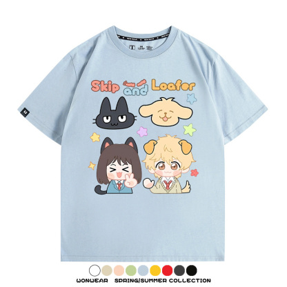 躍動青春卡通周邊 親子情侶裝寬鬆短袖T