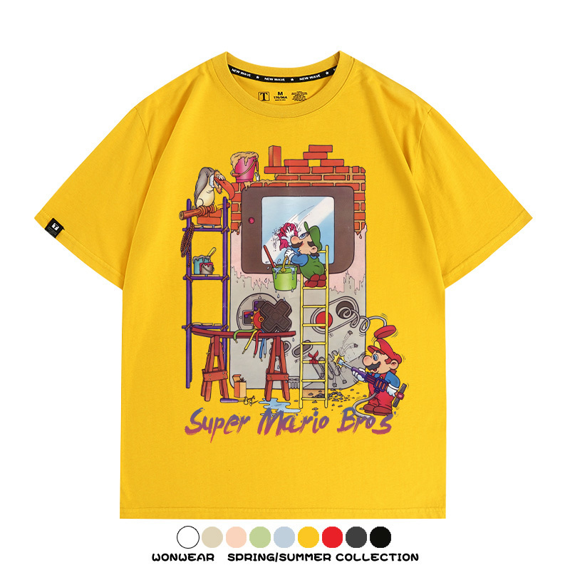 任天堂超級瑪利歐 親子情侶裝寬鬆短袖T