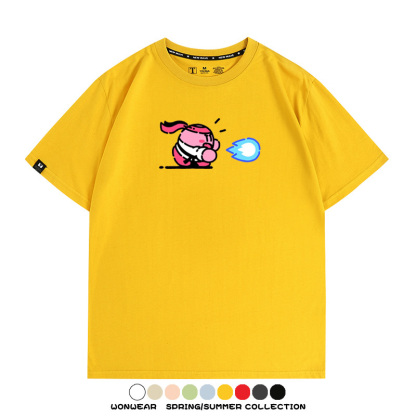 星之卡比遊戲 親子情侶裝寬鬆短袖T