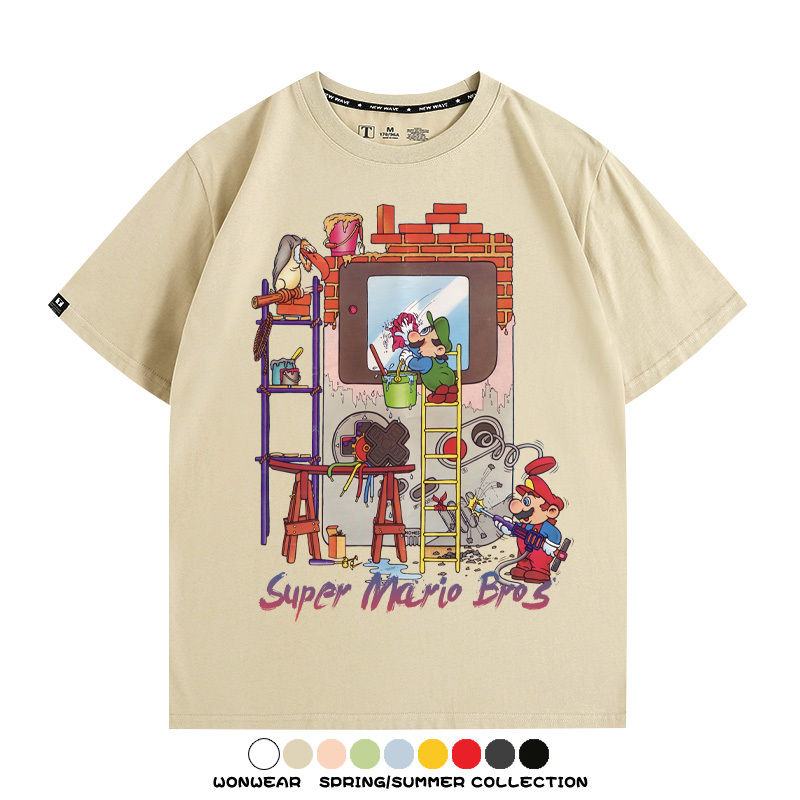 任天堂超級瑪利歐 親子情侶裝寬鬆短袖T