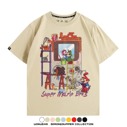 任天堂超級瑪利歐 親子情侶裝寬鬆短袖T