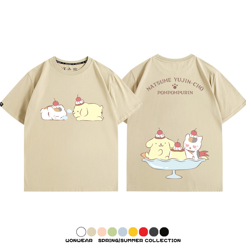 夏目友人帳聯名三麗鷗 親子情侶寬鬆短袖T