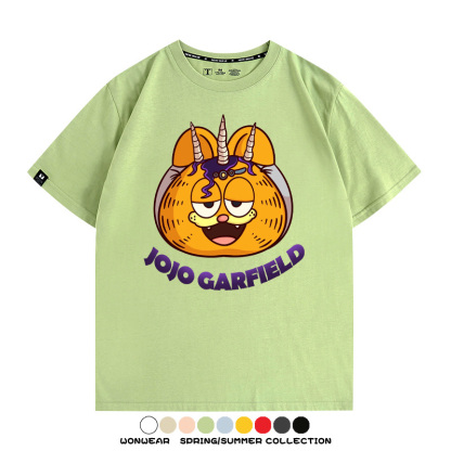 加菲貓聯名JOJO的奇妙冒險周邊短袖T恤