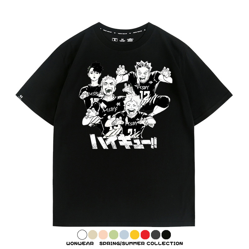 排球少年動漫周邊短袖T恤