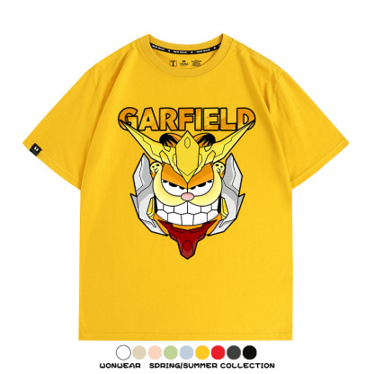 加菲貓聯名機動戰士鋼彈 親子情侶寬鬆短袖T