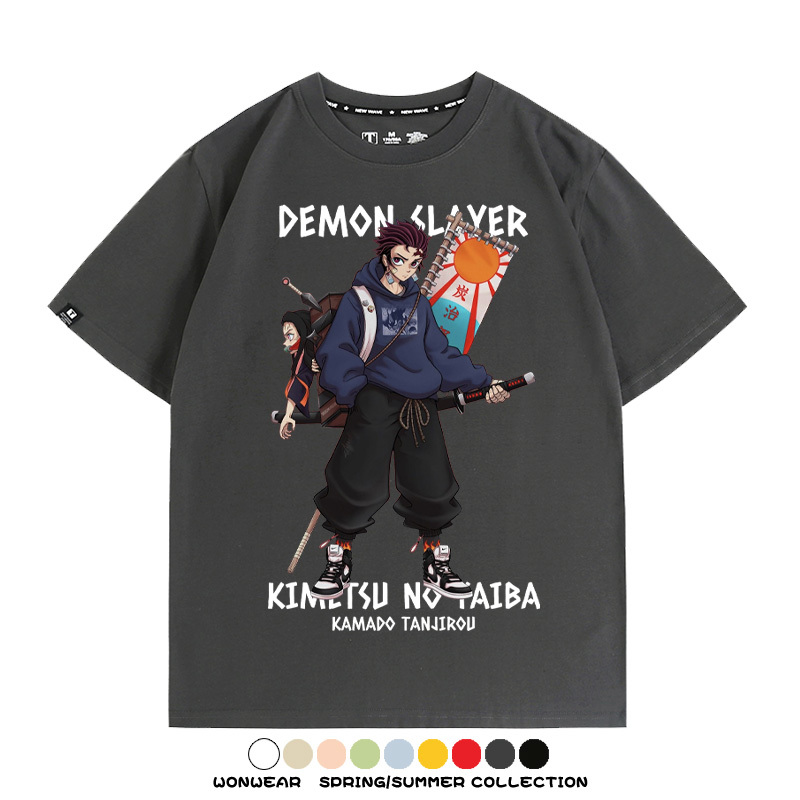 鬼滅之刃聯名灶門炭治郎 親子情侶裝寬鬆短袖T