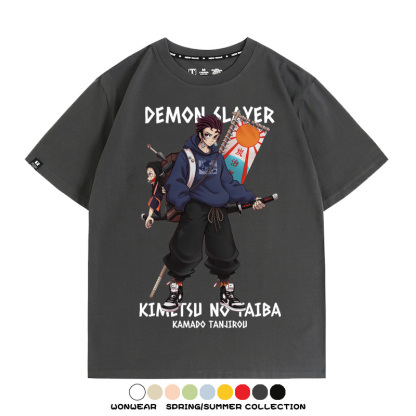 鬼滅之刃聯名灶門炭治郎 親子情侶裝寬鬆短袖T
