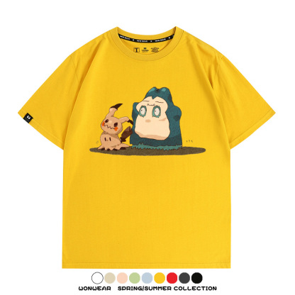 精靈寶可夢小卡比獸任天堂遊戲周邊情侶短袖T恤純棉上衣寬鬆百搭