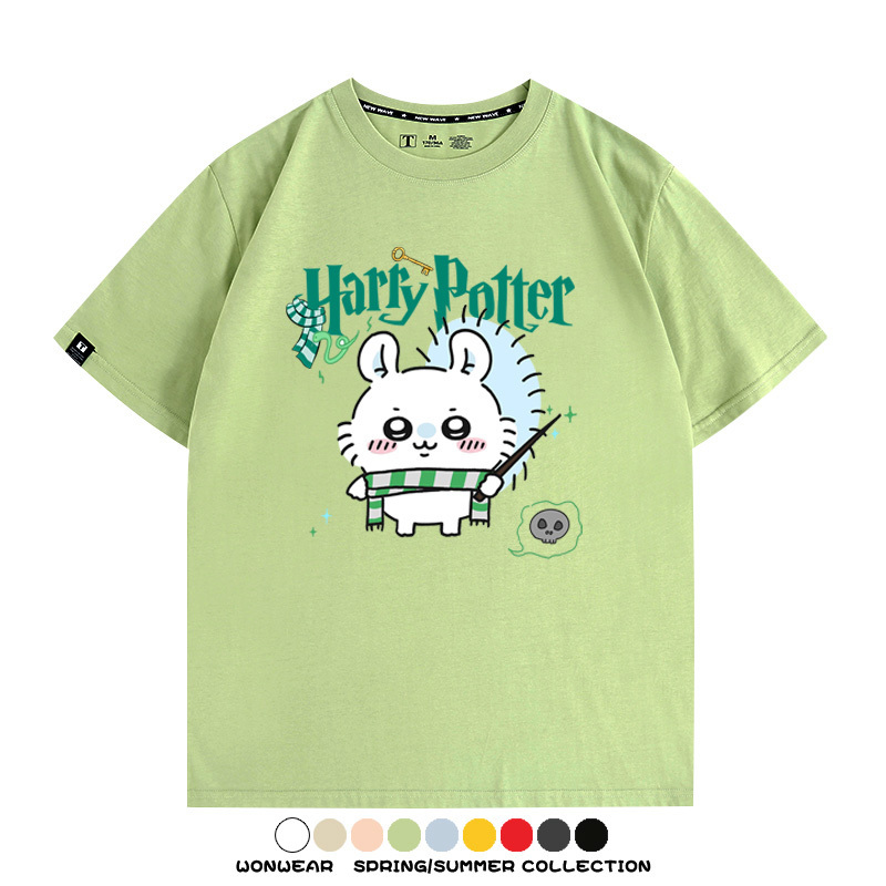 Chiikawa聯動哈利波特 親子情侶裝寬鬆短袖T