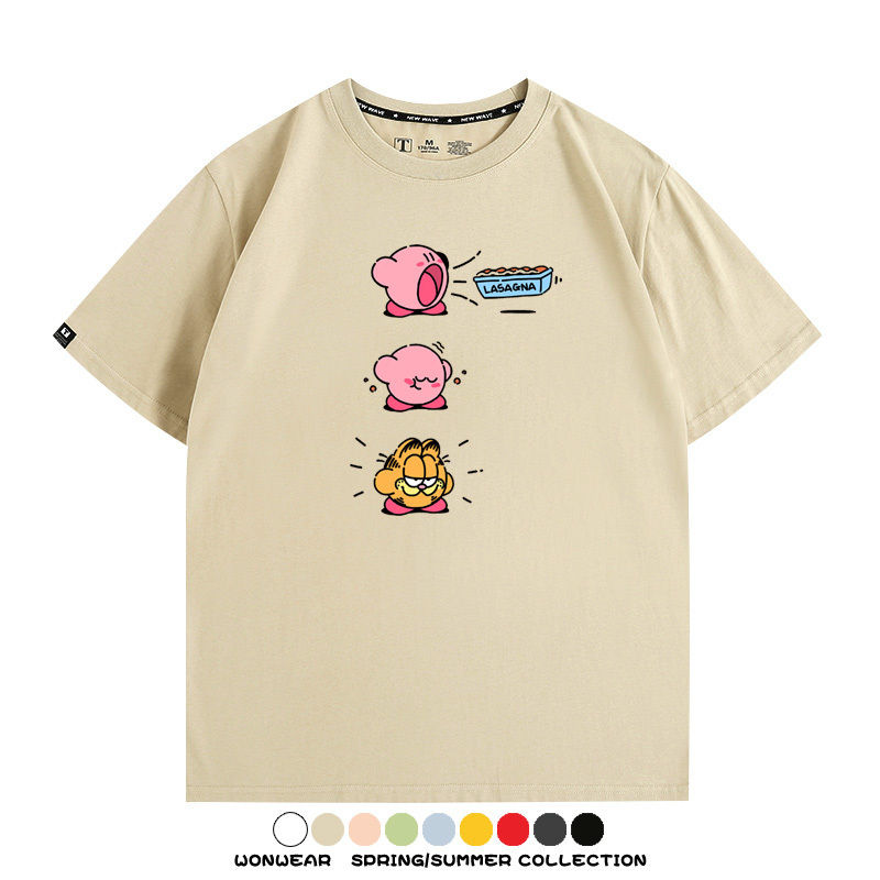 星之卡比遊戲 親子情侶裝寬鬆短袖T