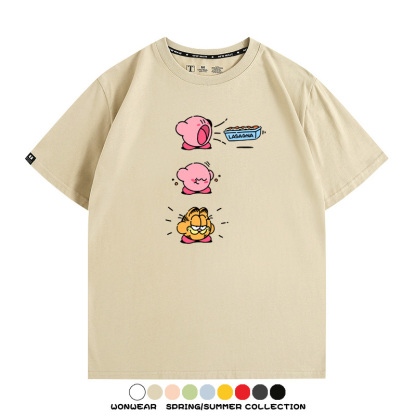 星之卡比遊戲 親子情侶裝寬鬆短袖T