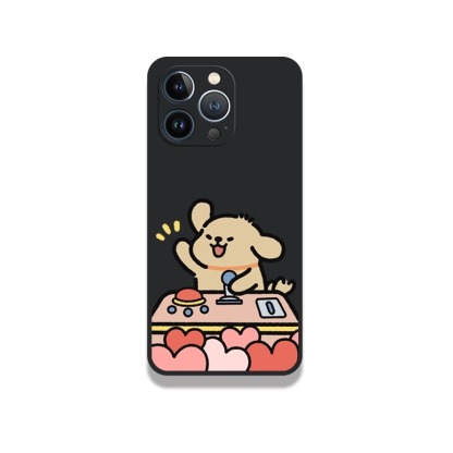 蘋果 系列線條小狗硅膠防摔軟殼