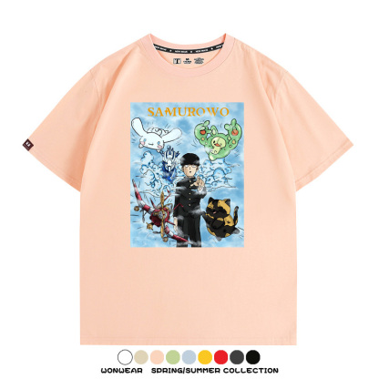 JOJO的奇妙冒險日系動漫二次元聯動款短袖夏季青少年男純棉T恤寬鬆