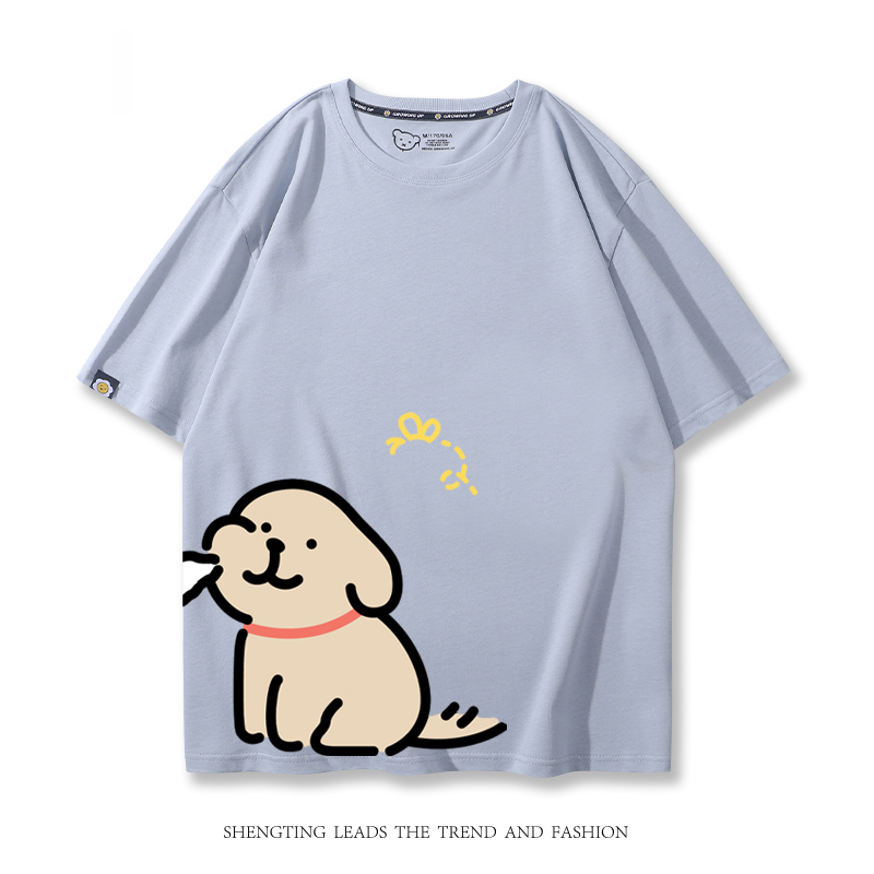 線條小狗 2024親子情侶男女同款 T恤