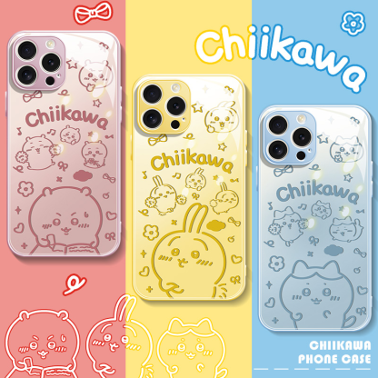 蘋果 系列chiikawa液態玻璃防摔硬殼