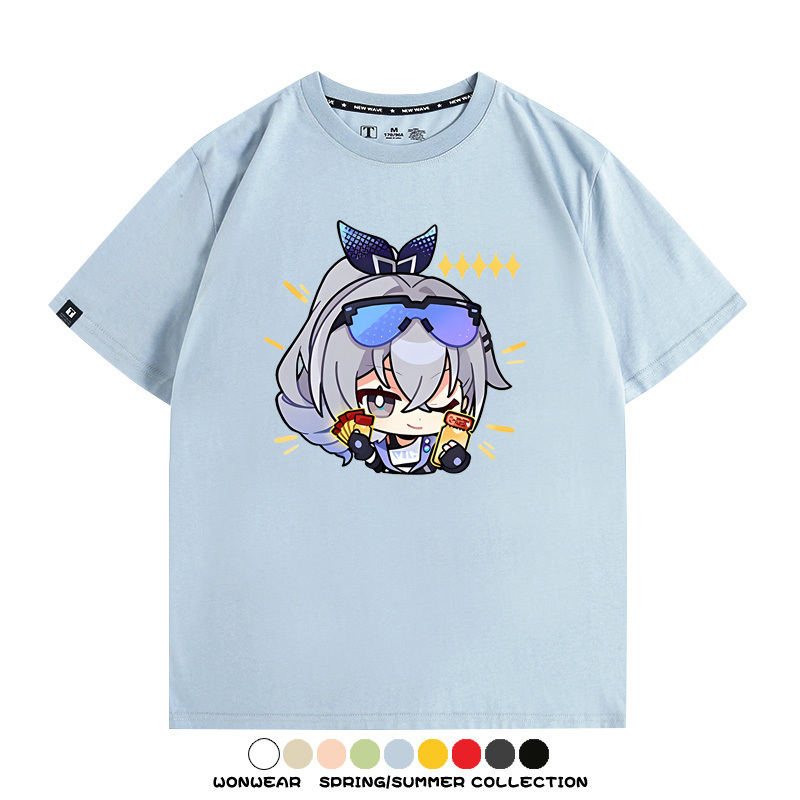 崩壞:星穹鐵道銀狼小姐 親子情侶寬鬆短袖T