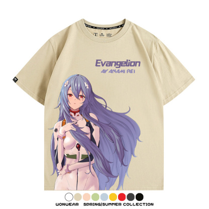 EVA新世紀福音戰士綾波麗動漫周邊短袖T恤
