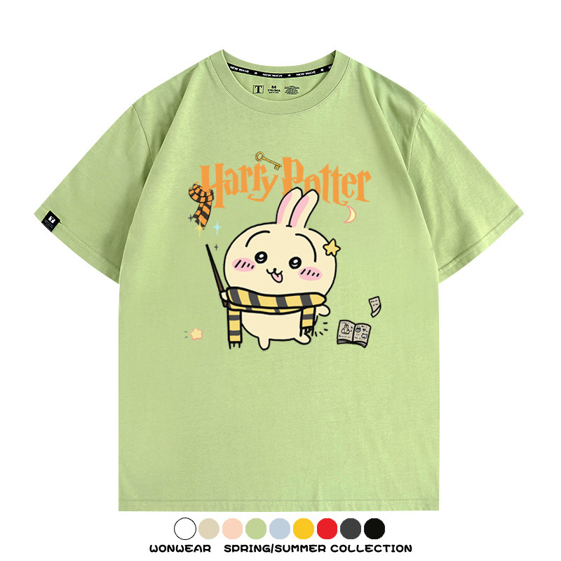 Chiikawa聯動哈利波特 親子情侶裝寬鬆短袖T