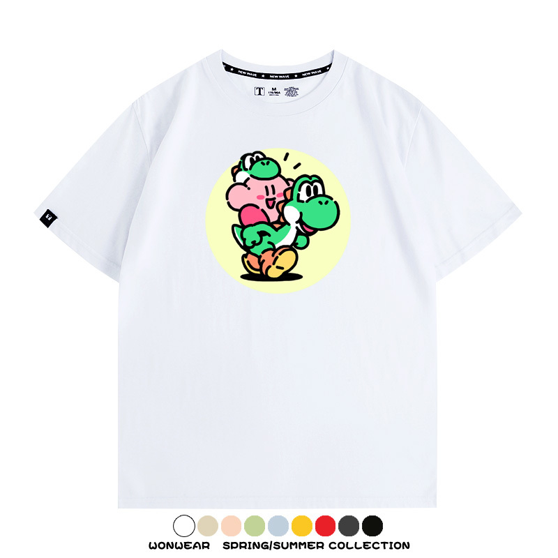 星之卡比遊戲 親子情侶裝寬鬆短袖T