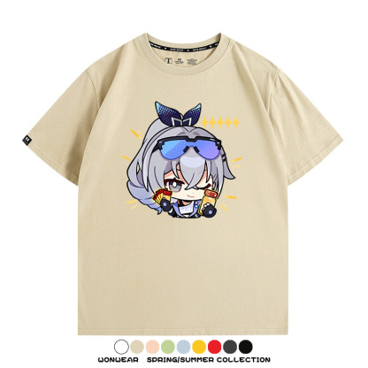 崩壞:星穹鐵道銀狼小姐 親子情侶寬鬆短袖T