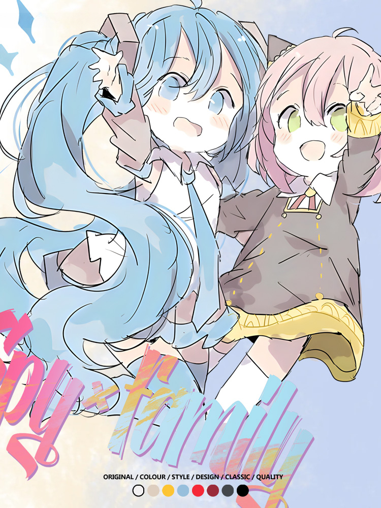 間諜家家酒聯動初音未來 親子情侶裝寬鬆短袖T