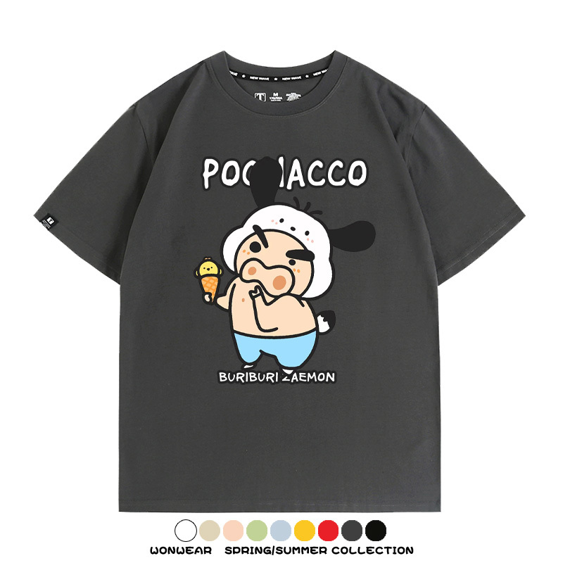 三麗鷗x蠟筆小新肥嘟嘟左衛門 親子情侶寬鬆短袖T