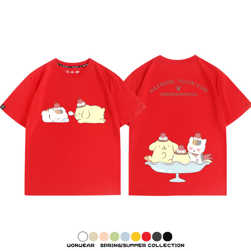 夏目友人帳聯名三麗鷗 親子情侶寬鬆短袖T