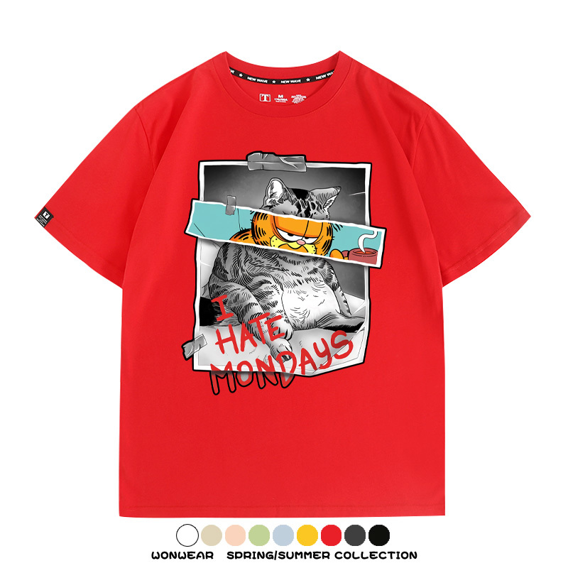 加菲貓卡通聯名 親子情侶裝寬鬆短袖T