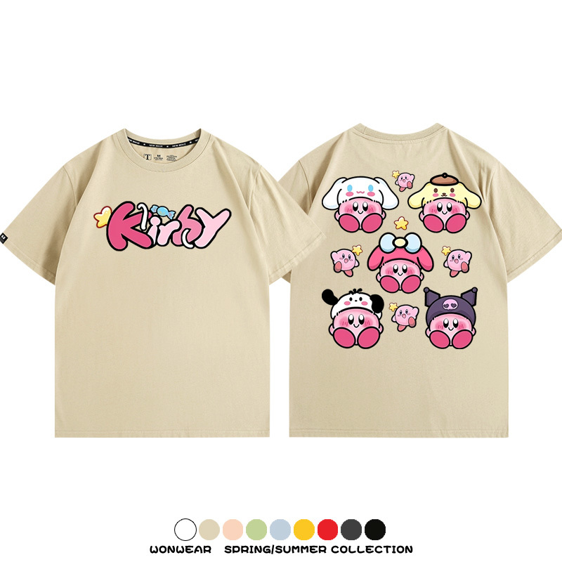 三麗鷗星之卡比聯名 親子情侶裝寬鬆短袖T