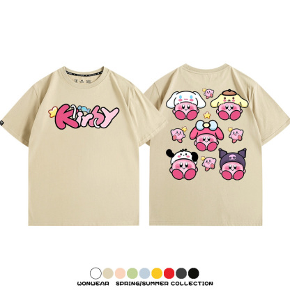 三麗鷗星之卡比聯名 親子情侶裝寬鬆短袖T