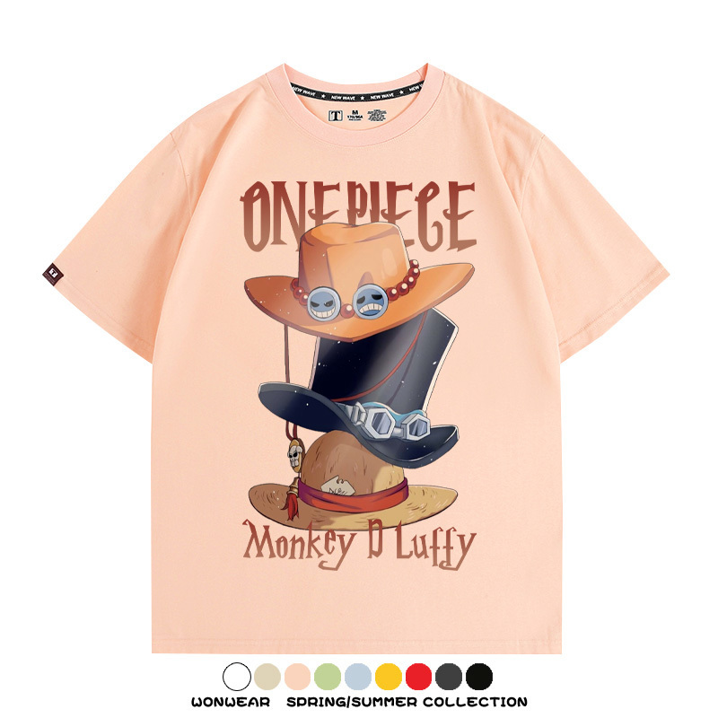 航海王路飛薩博艾斯聯名 親子情侶裝寬鬆短袖T