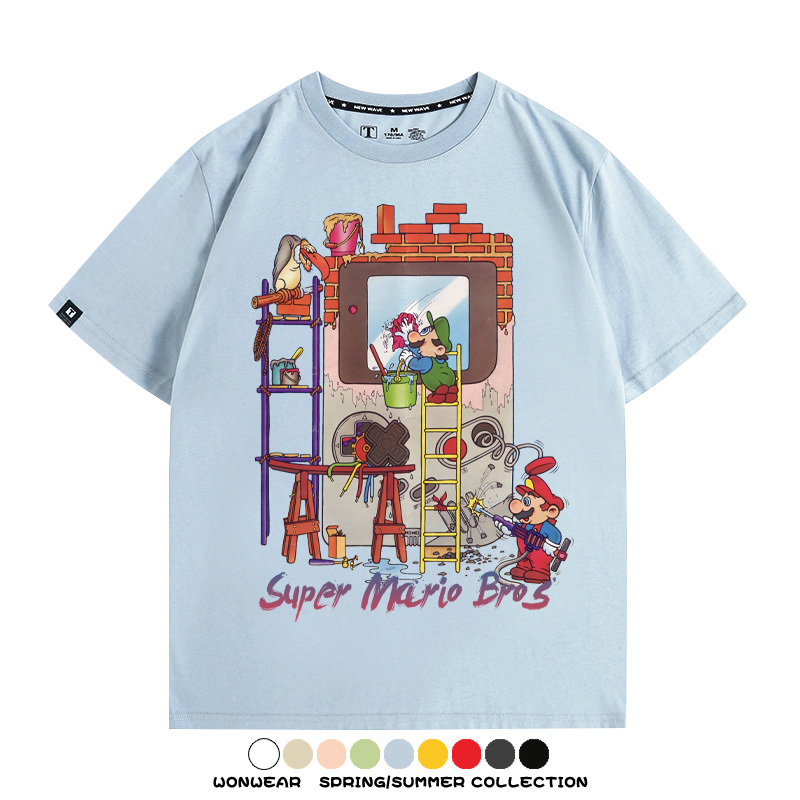 任天堂超級瑪利歐 親子情侶裝寬鬆短袖T