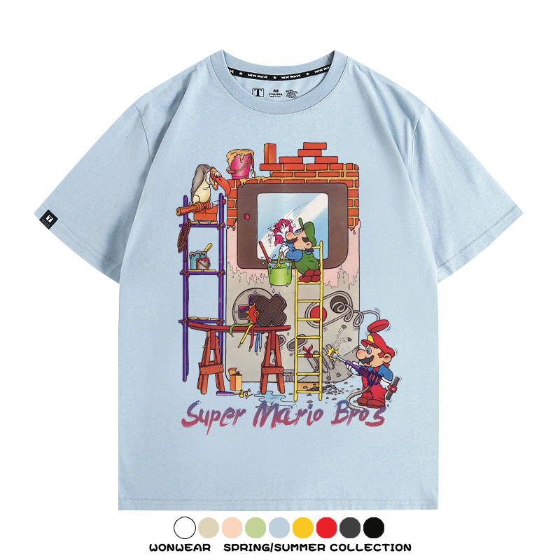 任天堂超級瑪利歐 親子情侶裝寬鬆短袖T