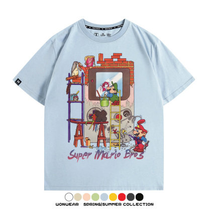任天堂超級瑪利歐 親子情侶裝寬鬆短袖T